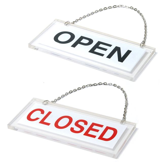 걸이용 영업 안내 U-18775 표지판 OPEN CLOSED 양면