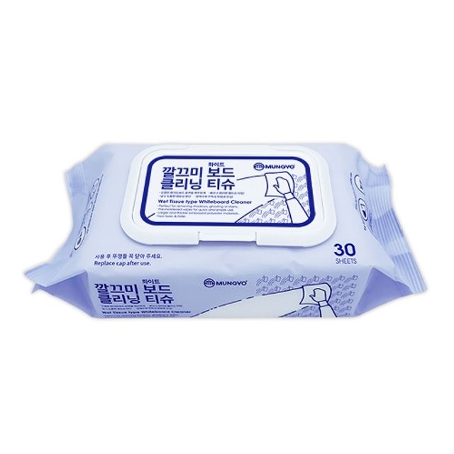 혜명몰 문교 깔끄미 화이트보드 클리닝 티슈 30매입 CLT-30 클리너 - 개 (1개입) 소독용티슈 소독물티슈 로