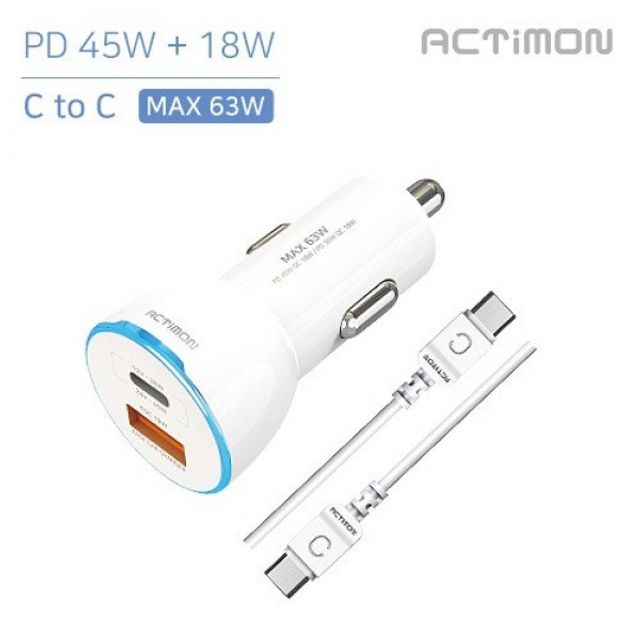 케이블 + C 후니케이스 차량용 퀵18W 초고속 PD45W 엑