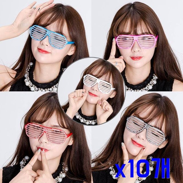 TBZ 축제파티소품 셔터쉐이드 큐빅포인트 안경 x10개