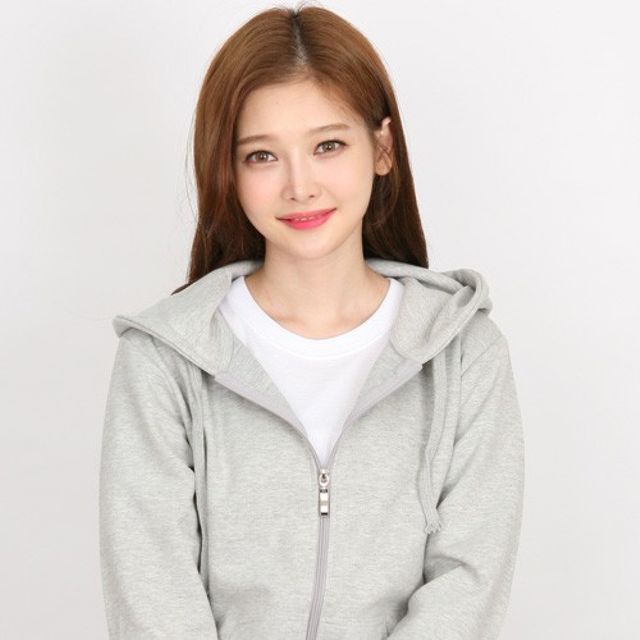 단체용 특양면 후드 집업 티셔츠 모델
