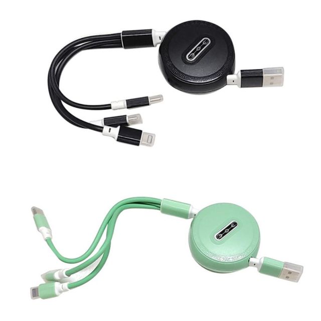 충전기 케이블 8P USB 5P 휴대용 릴타입 3종