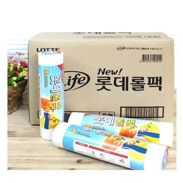 롤팩 25x35cm 500매 12개입 비닐백 소형 포장용 일회용