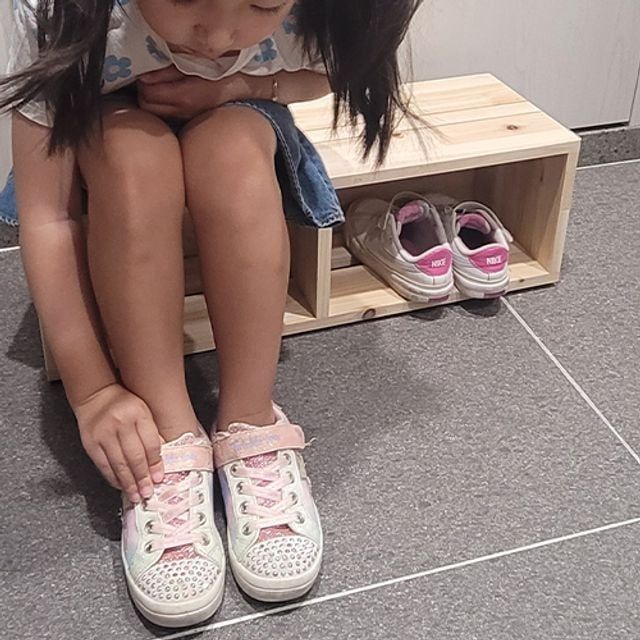 원목 벤치 의자 신발장 낮은 유아 신발 정리대 수납장 현관