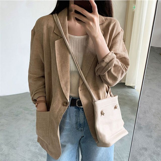 여성 1컬러 데일리 봄 가을 모던 자켓 셔츠