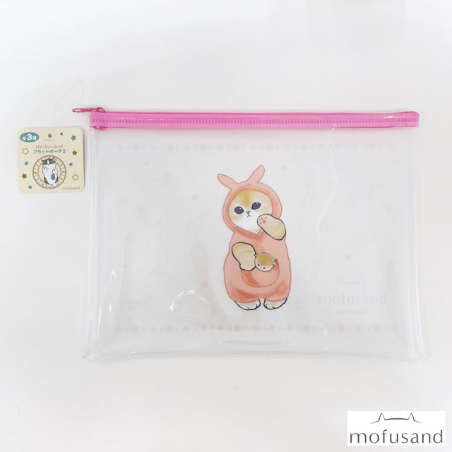 MOFUSAND PVC 투명 파우치, 핑크 여성 소품