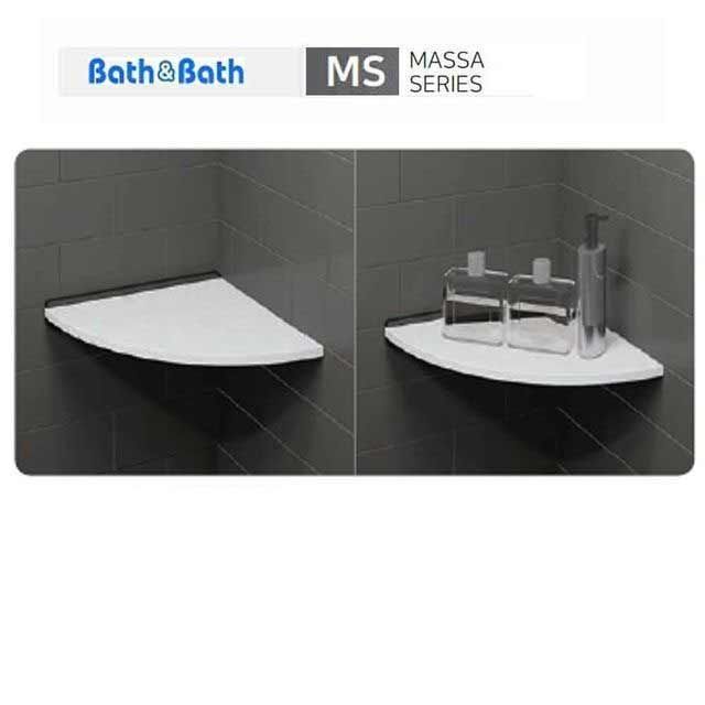 인조대리석 MASSA 마사 코너선반 MS-101 블랙화이트펄 - 욕실 공간활용