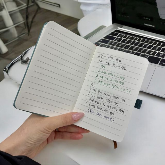 다이어리 A6 노트 블루