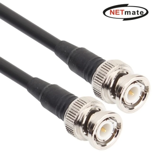 강원전자 넷메이트 RG-58 BNC-BNC 고주파 동축 케이블(주석도금 연동선/5합/50ohm) 1m NMC-RG5801