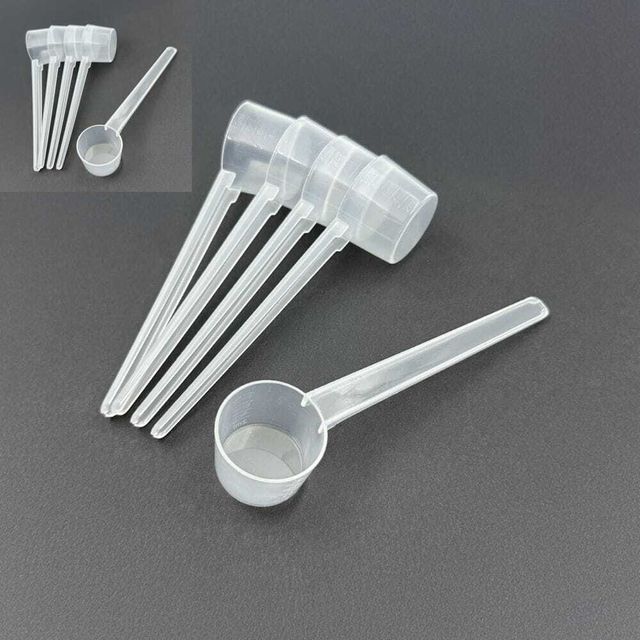 투명 플라스틱 스틱형 계량스푼 소분용 정량 측정 도구 5g 10ml 계량도구 플라스틱스푼 정량측정 분말용