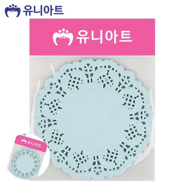 티코스터 포장레이스종이 칼라 종이 레이스 소 하늘