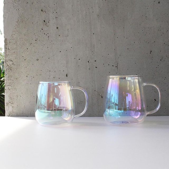 유리 머그컵 530ml 고급스러운 찻잔