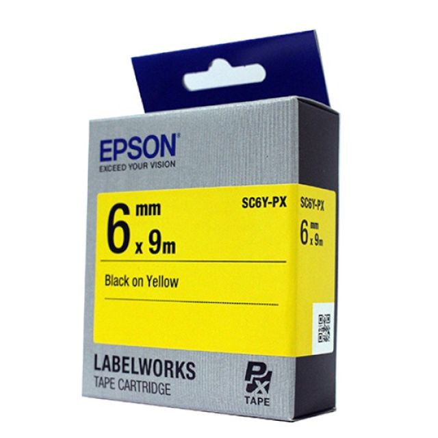 EPSON 라벨프린터리본 SC6Y 노랑 흑문자 호환 소모품