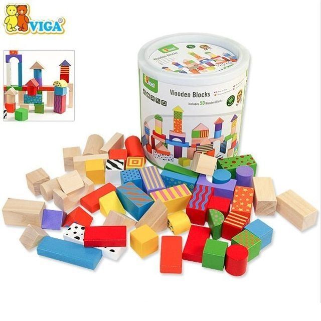비가 VIGA 원목칼라블럭50P V59695