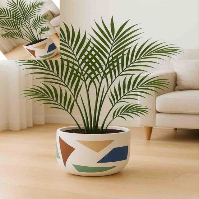 모던레시피 아트 패턴 원형 시멘트 화분 20x20cm 테라조시멘트화분 원형대형 플랜트실내용 화초받침