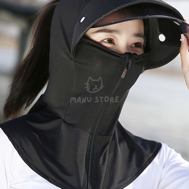 얼굴가리개 여름썬캡 풀커버 썬바이저 햇빛가리개 썬캡 블랙