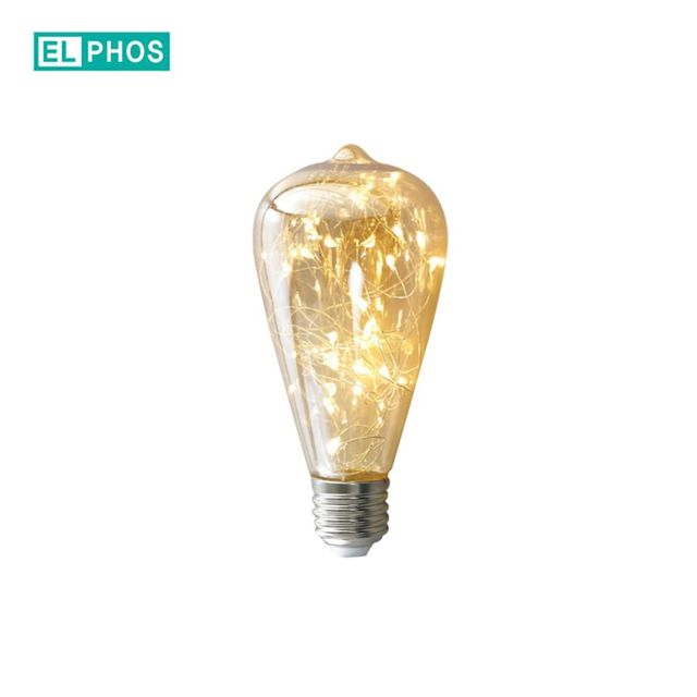 엘포스 LED 장식용백열다마 ST64 은하수 2W 전구색