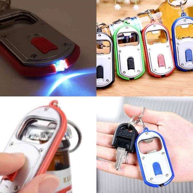 LED 후레쉬 병따개 열쇠고리, 휴대용 맥주병 오프너