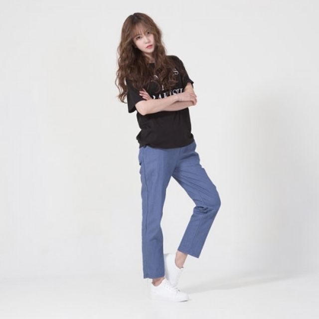 구잘 세미 마바지 봄 여름 밴드 끈바지 캐쥬얼 패션