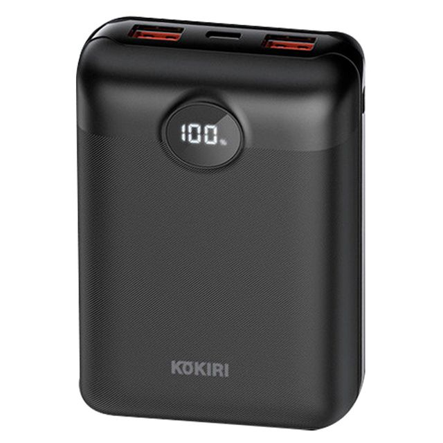 코끼리 보조배터리 고속충전 LCD 20000mAh 3포트 (블랙)