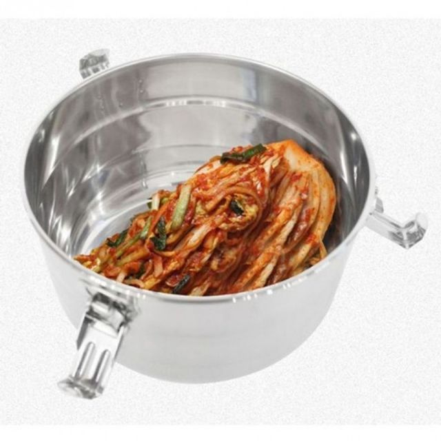 스테인리스 밀폐 김치용기 원형 냉장 보관용기