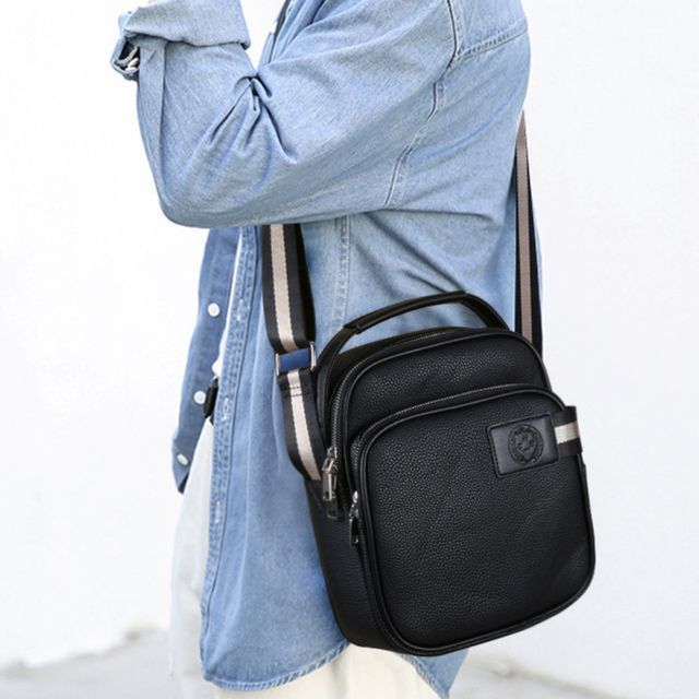 모던 남자 데일리 깔끔한 스퀘어 미디 크로스백 가방