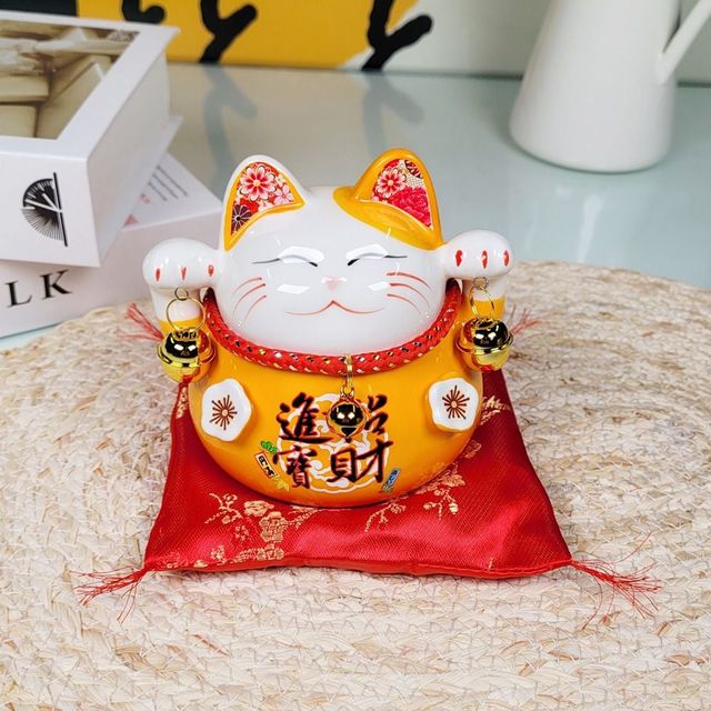 마네킨네코 도자기 일본 저금통(오렌지)