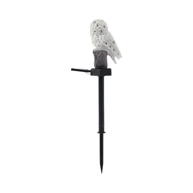 부엉이 LED 태양광 정원등 (화이트)
