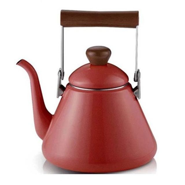코카코 법랑 주전자 인덕션 주전자 티포트 체리 1.7L