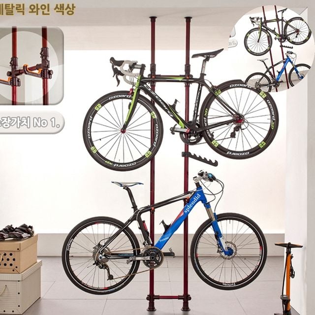사이클거치대 로드자전거거치대 자전거거치대 메탈릭와인