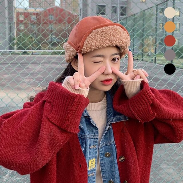 안감 전체 따뜻 뽀글이 소재 귀여운 귀달이 모자