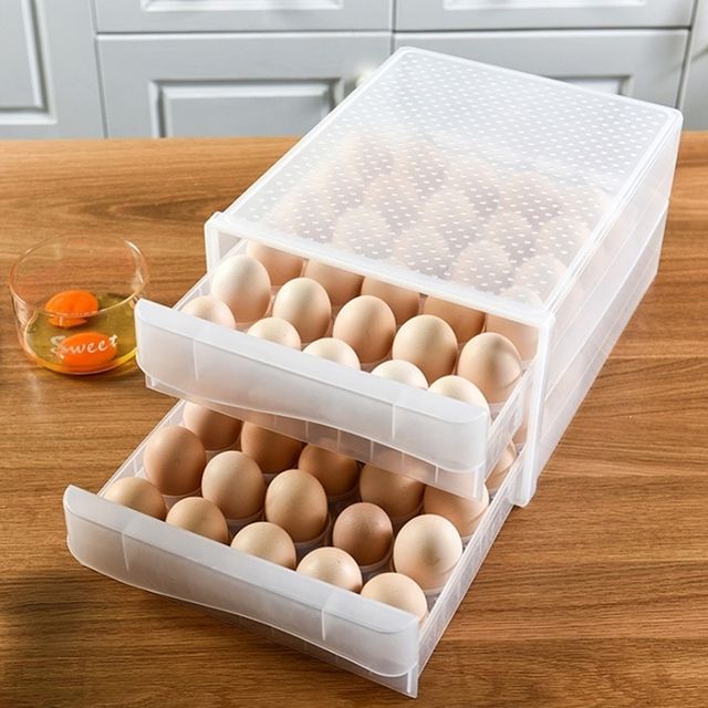 서랍형 달걀보관함 계란케이스 냉장고 달걀통 60구