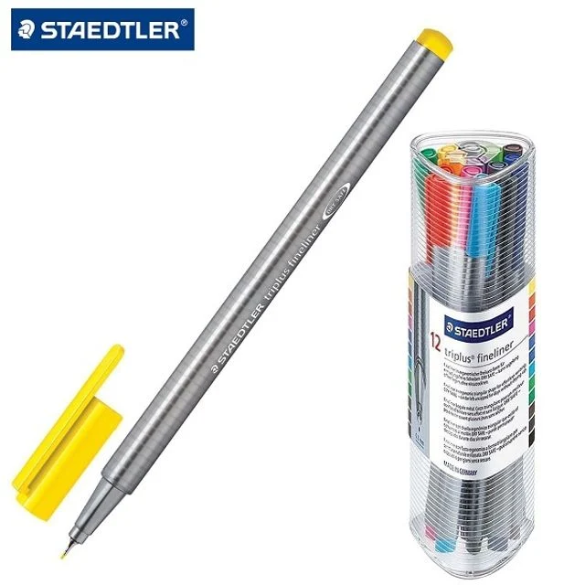 스테들러 0.3mm 수성펜 트리플러스 화인라이너 12색
