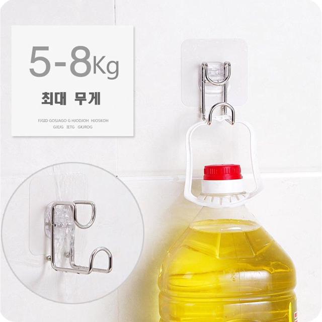 부착실 욕실 세수대야 접착식 스텐 와이어 대야걸이
