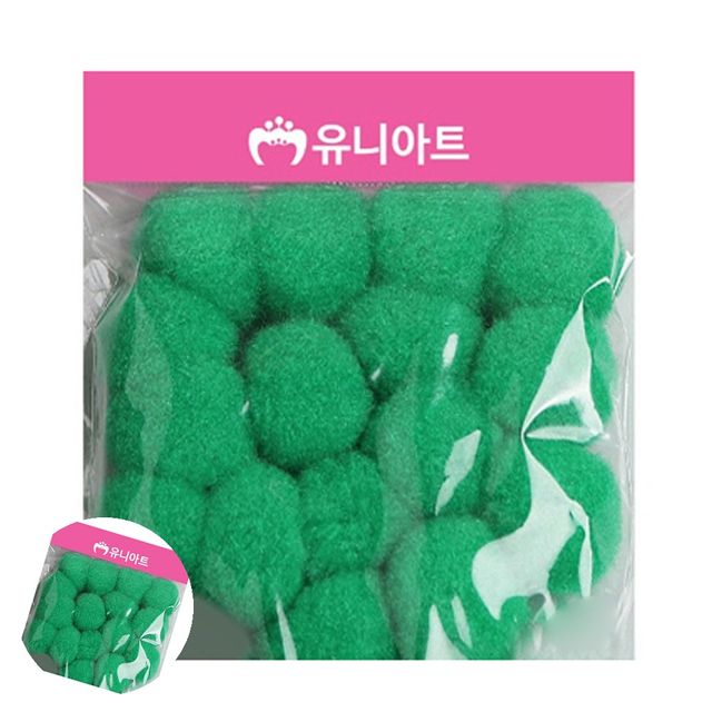 방울폼폼이 어린이집만들기 퐁퐁 30mm 초록