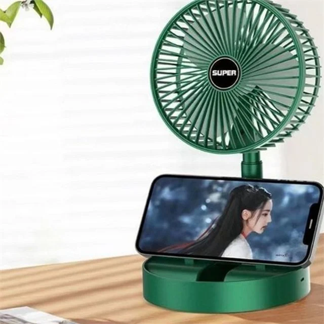 무선 탁상용 선풍기 3단 접이식 선풍기 휴대용 스탠드형 테이블 캠핑 충전 거치대 다용도 휴대폰 탈부착