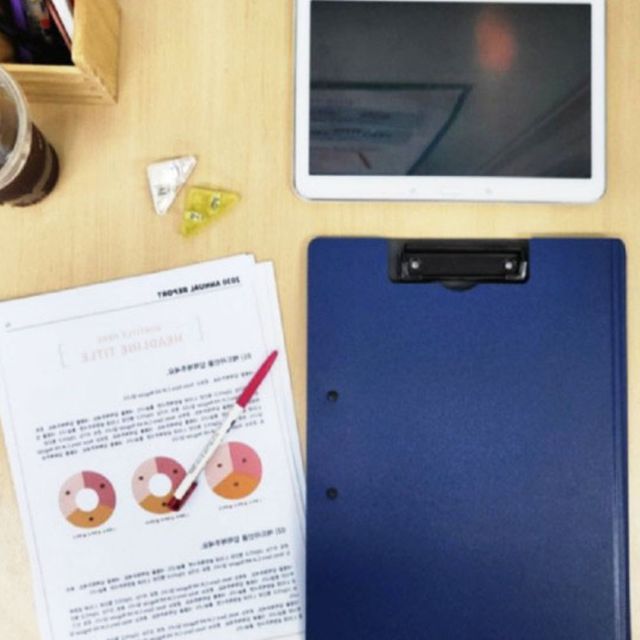 네이비색 보관 음식점 파일철 카페메뉴판 클립 보드