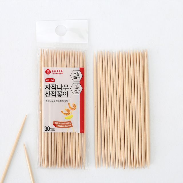 다용도 자작나무 산적꼬지 꼬치 30P(10cm) - 위생적인 일회용 식기 세트