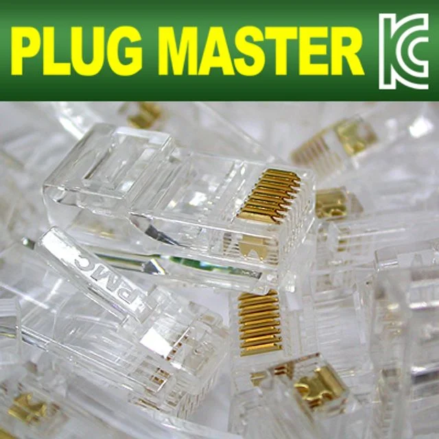 플러그마스터 P8-007E UTP CAT.5E RJ-45 8P8C (100개)