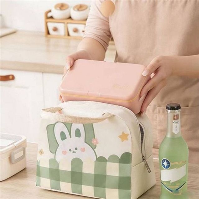 데일리 도시락 보냉 가방 휴대용 점심 보냉 파우치 식사용 캠핑 사무실 직장인 소풍 대용량 음료수 펭귄