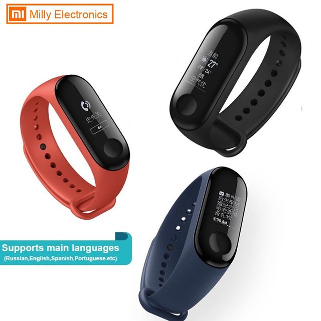 글로벌 버전 xiao mi mi band 3 스마트 시계 mi band