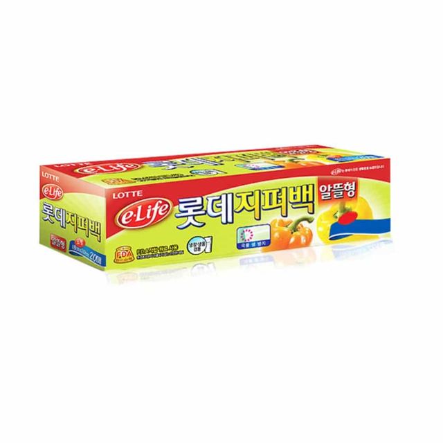 롯데 지퍼백 알뜰형 20매 주방용지퍼백 포장지퍼백