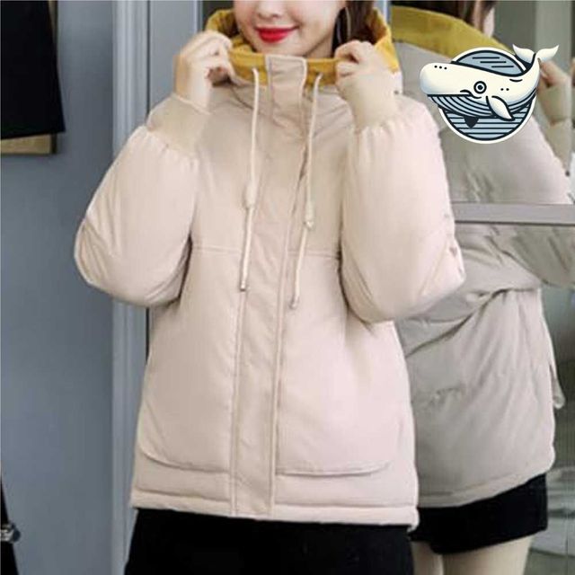 투톤 패딩 후드 점퍼 캐주얼 아우터 겨울 필수