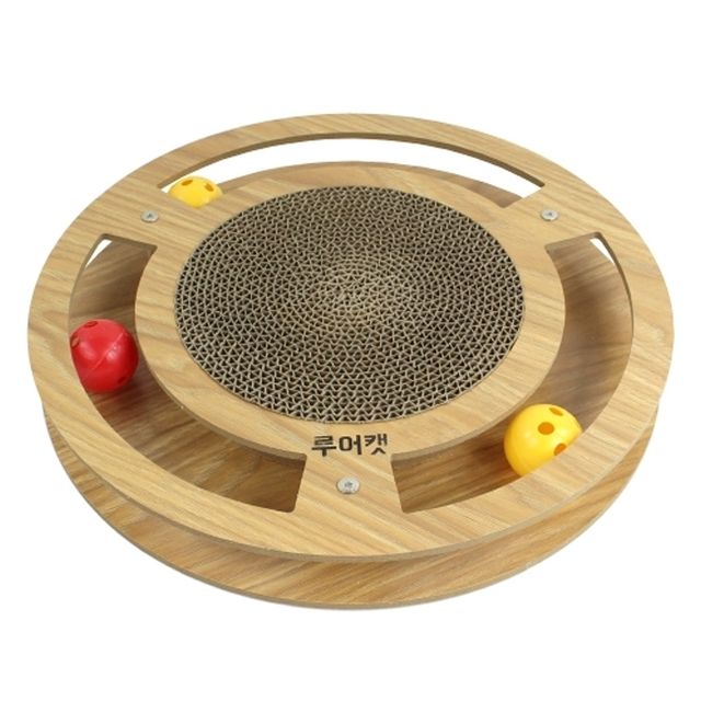 고양이 플레이볼 페이퍼 우드서클 1P 스크래쳐 토이