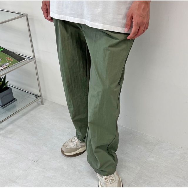 아노락 크런치 통바지 바스락 남자 와이드팬츠 긴바지