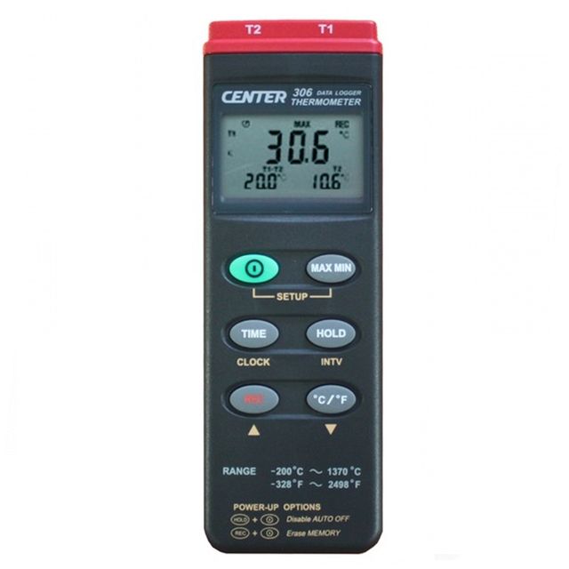 2채널온도기록계 CENTER-306 -200~1370도 16000개저장