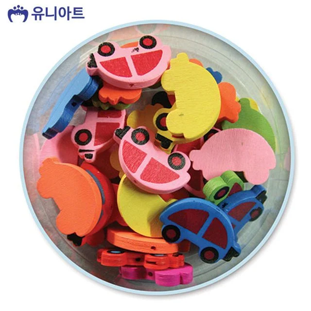 5000통 모양비즈 40번 나무비즈 자동차 만들기 공예