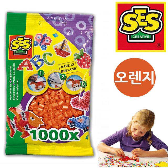 비즈세트 1000pcs 00707 비즈 오렌지 비즈 SES