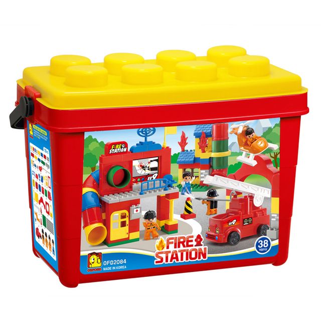 옥스포드 블록 소방 FIRE STATION 소방서 OFD2084 어린이 블럭 완구 장난감