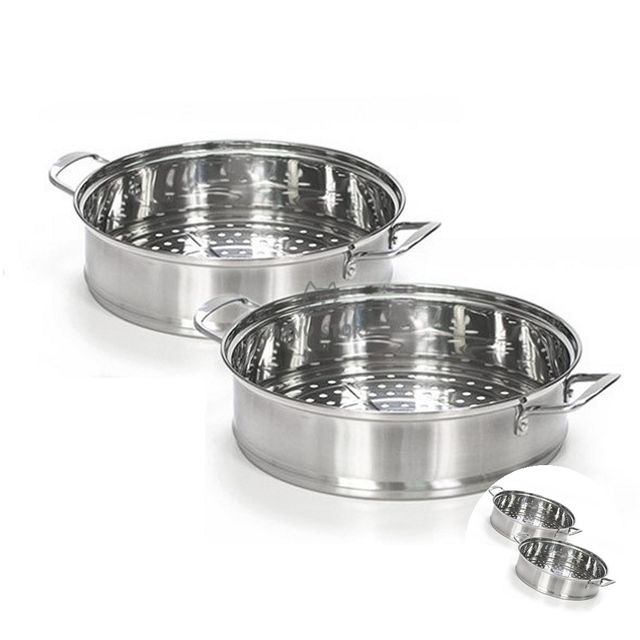 찜솥냄비 스텐찜기 스텐 인덕션 3단찜솥 냄비 32cm